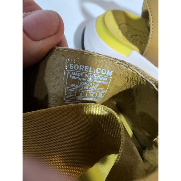 Sorel Kinetic Impact Strappy Sandals Womens 8 Dioxide Gold Green Yellow - Picture 10 of 10